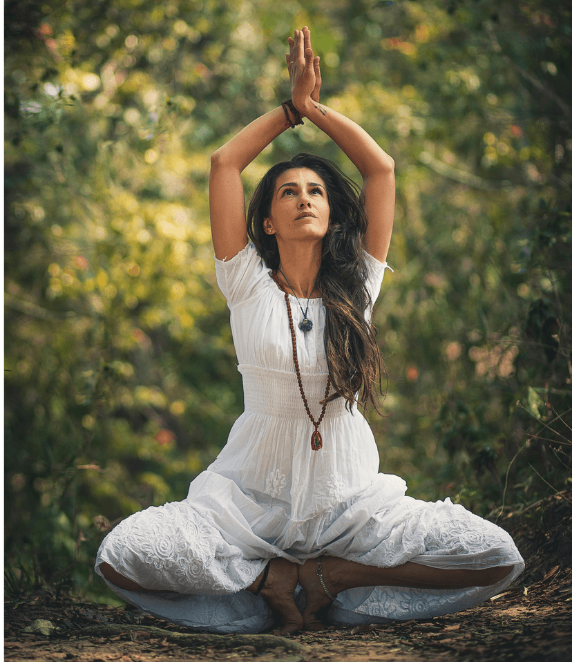 Stretching pose